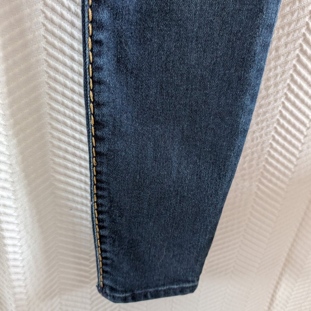 True Religion Halle Mid Rise Super Skinny Jeans Dark Blue Wash Size 24 Y2K Denim - Picture 7 of 12